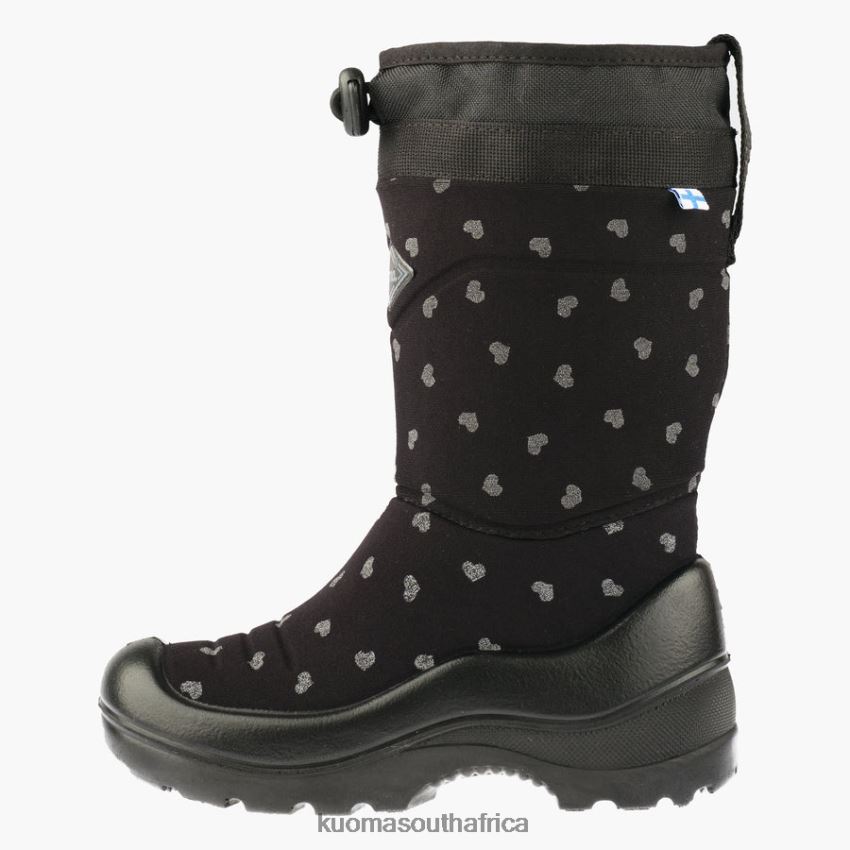 Footwear Black Cute Reflective Kuoma WINTER BOOTS LUMILUKKO Kid R800PJ6