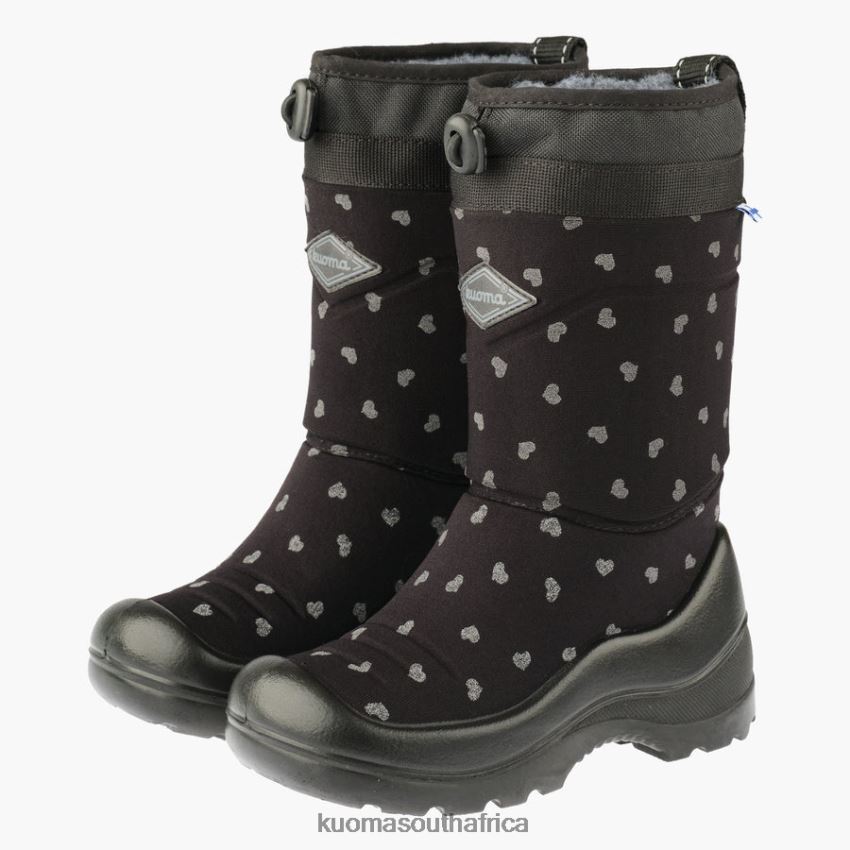 Footwear Black Cute Reflective Kuoma WINTER BOOTS LUMILUKKO Kid R800PJ6