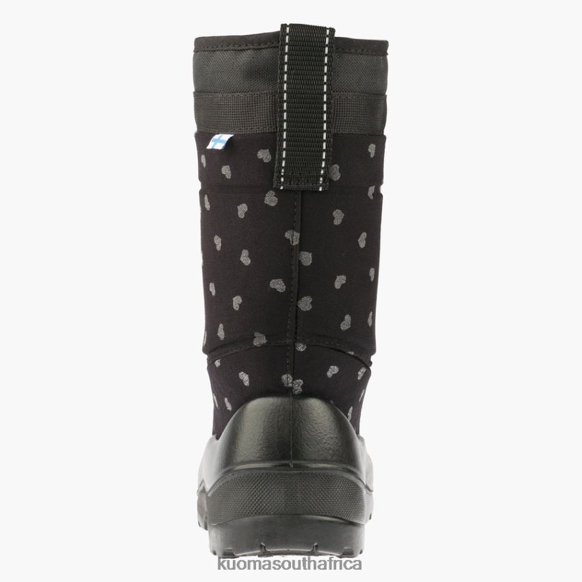 Footwear Black Cute Reflective Kuoma WINTER BOOTS LUMILUKKO Kid R800PJ6