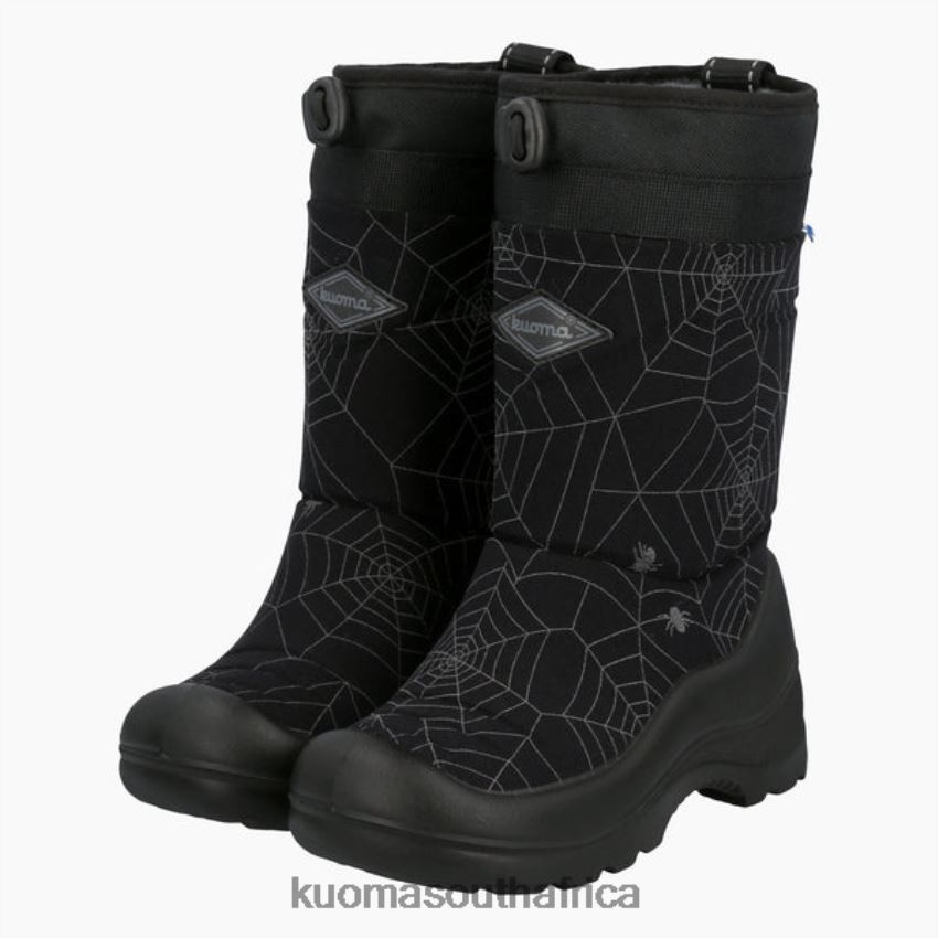 Footwear Black Spider Reflective Kuoma WINTER BOOTS LUMILUKKO Kid R800PJ9